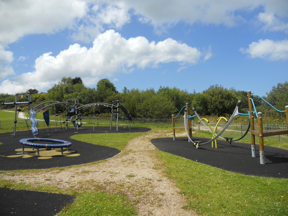 Play equipment at Tuckingmill Valley Park