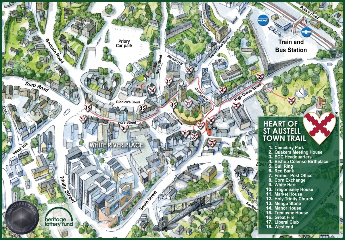 Heart of St Austell Trail Map